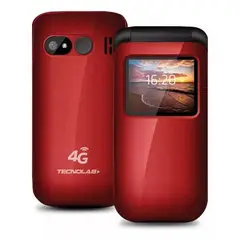 TECNOLAB - Teléfono Senior 4g Liberado ROJO