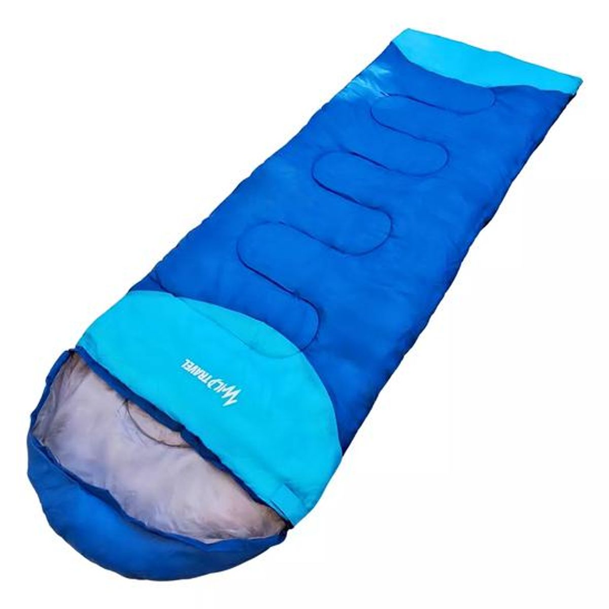 GENERICO - Saco de dormir ultra ligero verano +5º+25º 1200g azul
