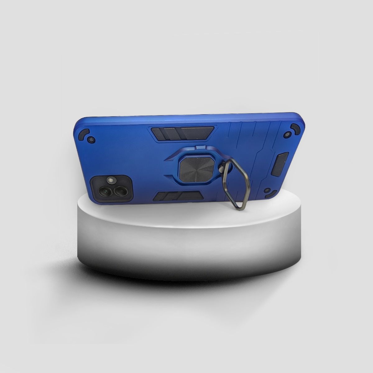 GENERICO - CARCASA ANILLO ANTIGOLPE PARA CELULAR SAMSUNG A04 COLOR AZUL