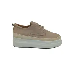HERIEL - Zapatilla Beige Plataforma Mujer