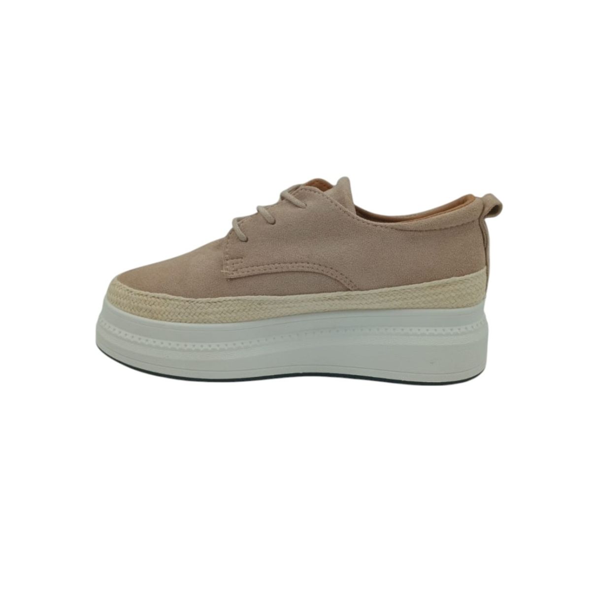 HERIEL - Zapatilla Beige Plataforma Mujer