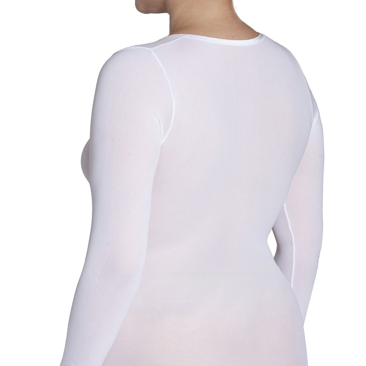 MONARCH - Chemisette Escote Redondo Microfibra Blanco Monarch