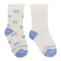 MONARCH - 4 Pares Calcetín Bamboo Cinta Blanco Invierno