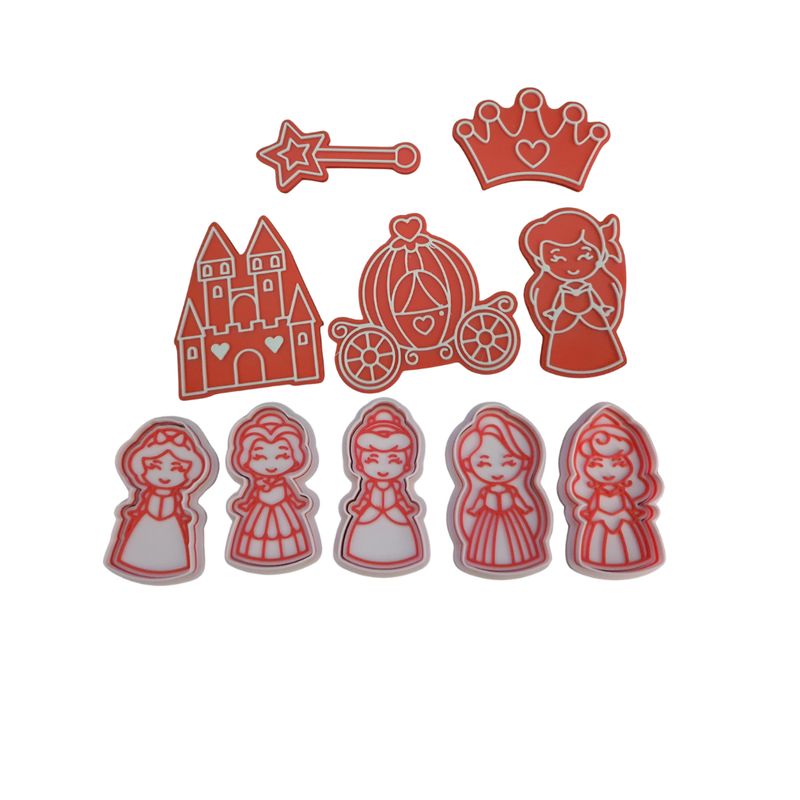 GENERICO - Set 10 Cortadores De Galletas Princesas 8 Cm #1