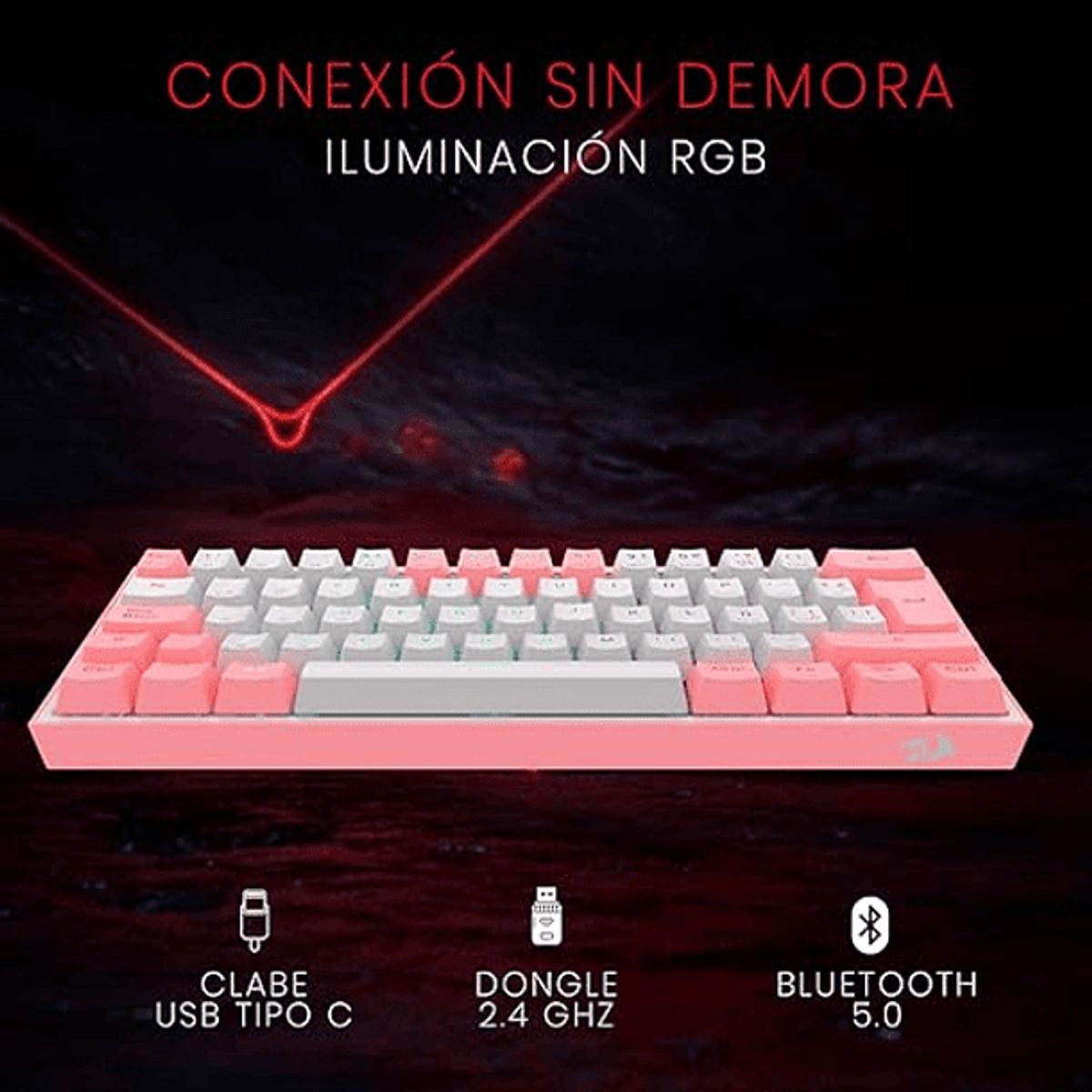 REDRAGON - Teclado Mecánico Redragon Fizz PRO K616RGB inalámbrico
