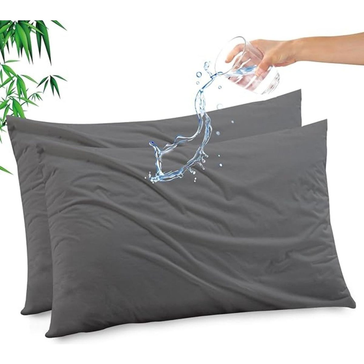 AZ AURAZEUS - Set De 2 Fundas Para Almohadas Impermeables 50 x 90 Cm Antimanchas