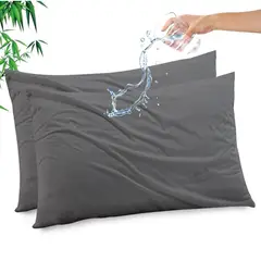 AZ AURAZEUS - Set De 2 Fundas Para Almohadas Impermeables 50 x 90 Cm Antimanchas