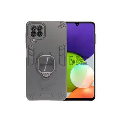 GENERICO - CARCASA ANILLO ANTIGOLPE PARA CELULAR SAMSUNG A22 4G COLOR NEGRO