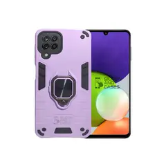 GENERICO - CARCASA ANILLO ANTIGOLPE PARA CELULAR SAMSUNG A22 4G COLOR LILA