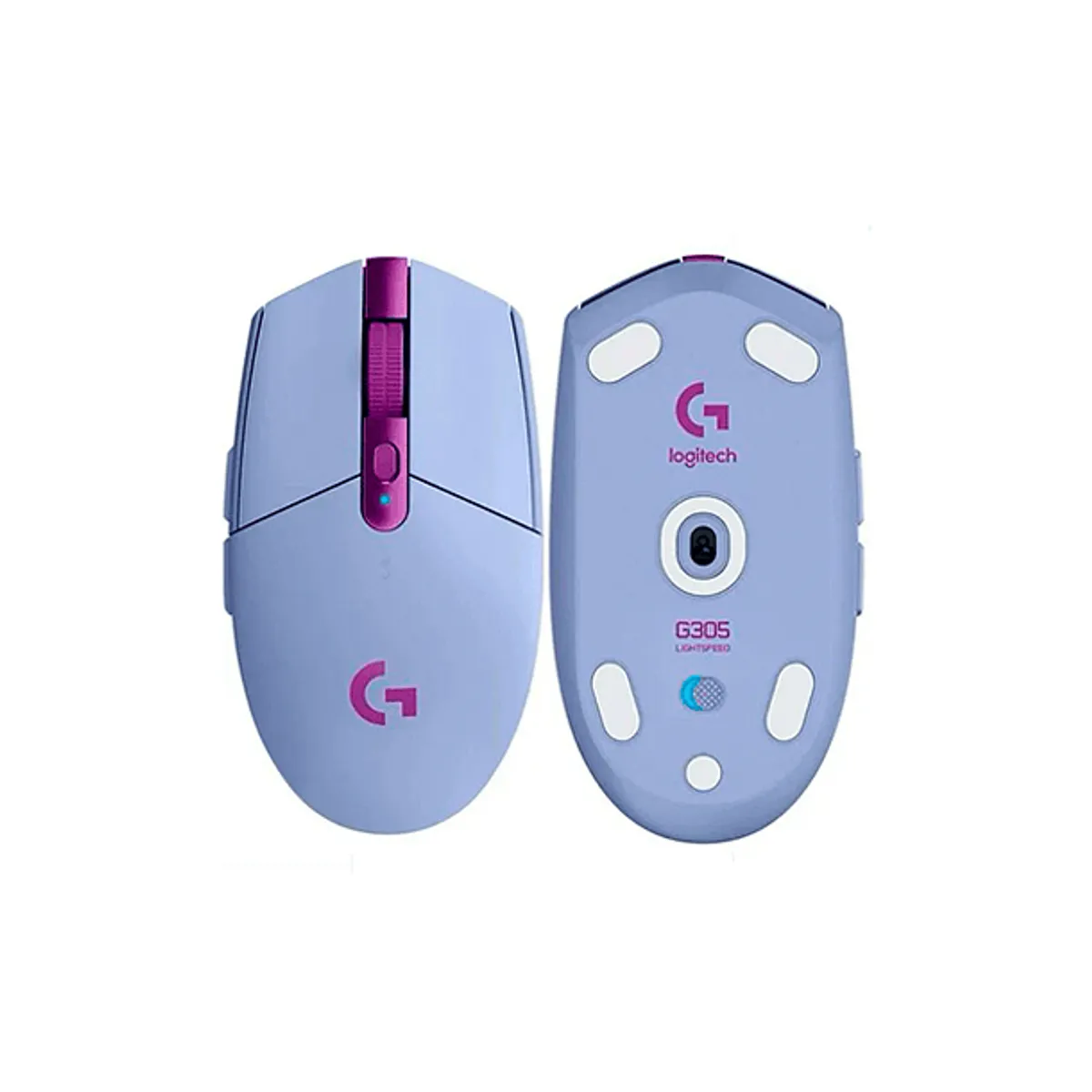 LOGITECH - Mouse inalámbrico Logitech G305 Lightspeed, Color Lila