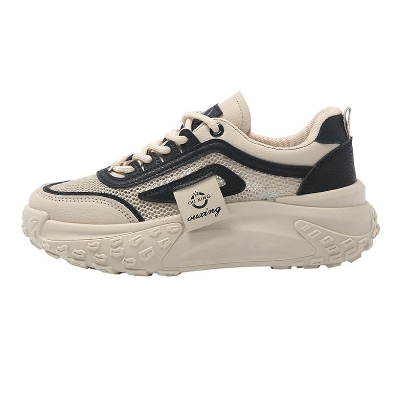 SHANDIAN - Zapatillas Plataforma Mujer Negro