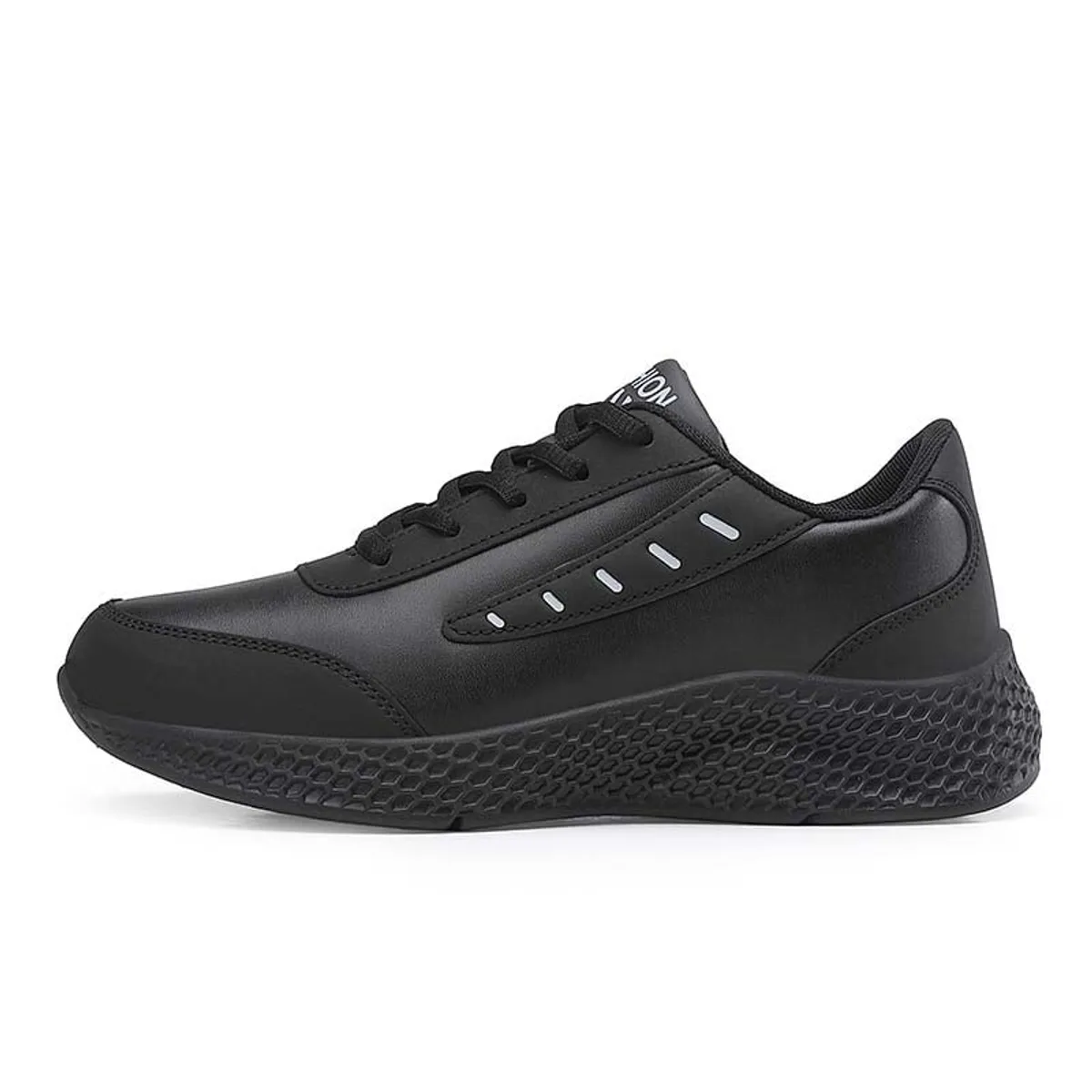 SHANDIAN - Zapatillas Deportivos PU Mujer Negro