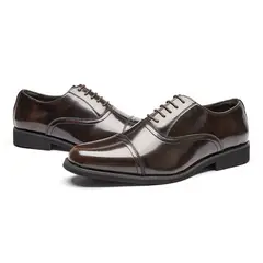 DANWEILE - Zapato Formal Hombre Cuero marrón Guante