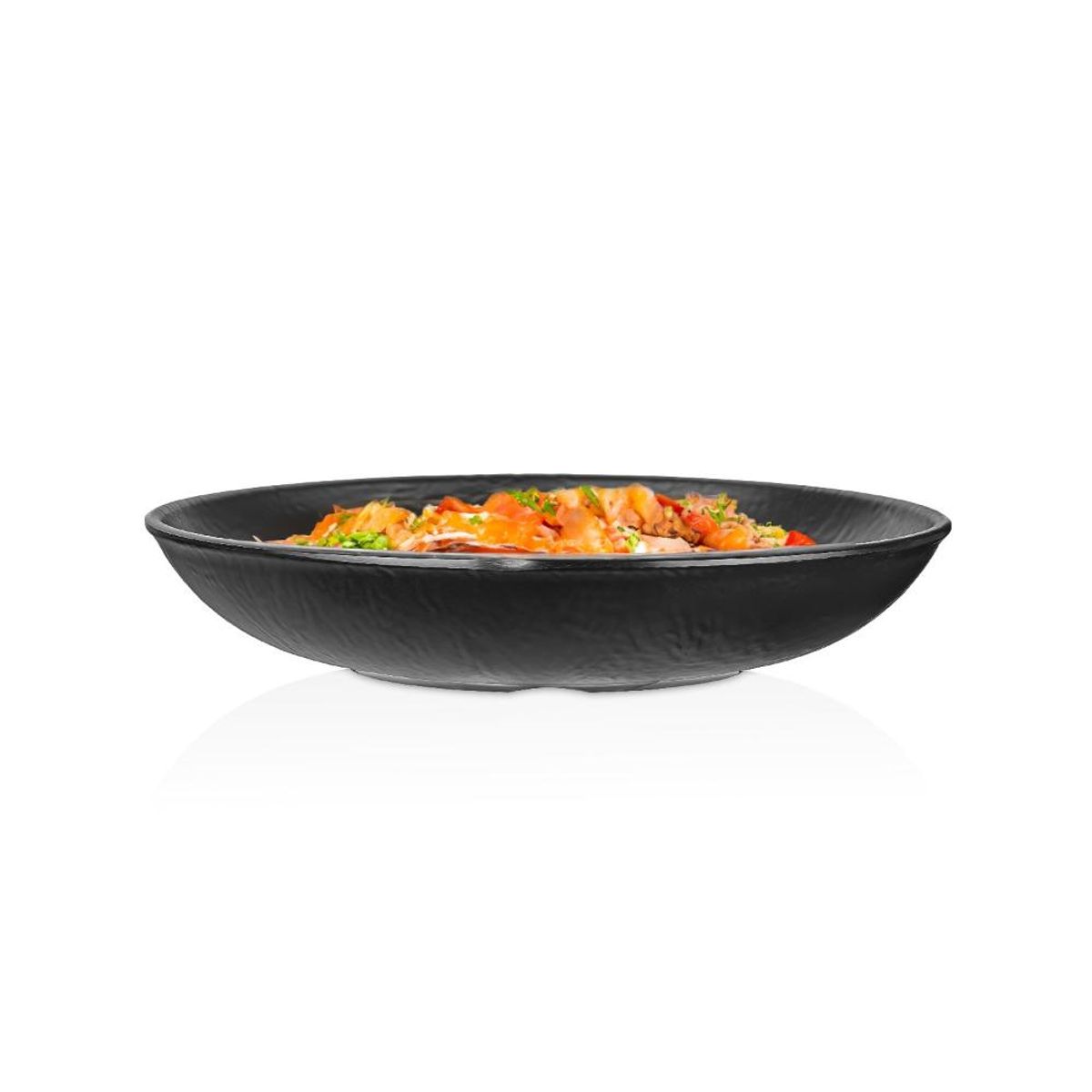 GENERICO - PLATO HONDO MELAMINA NEGRA 23 CM LINEA TILDA - Negro