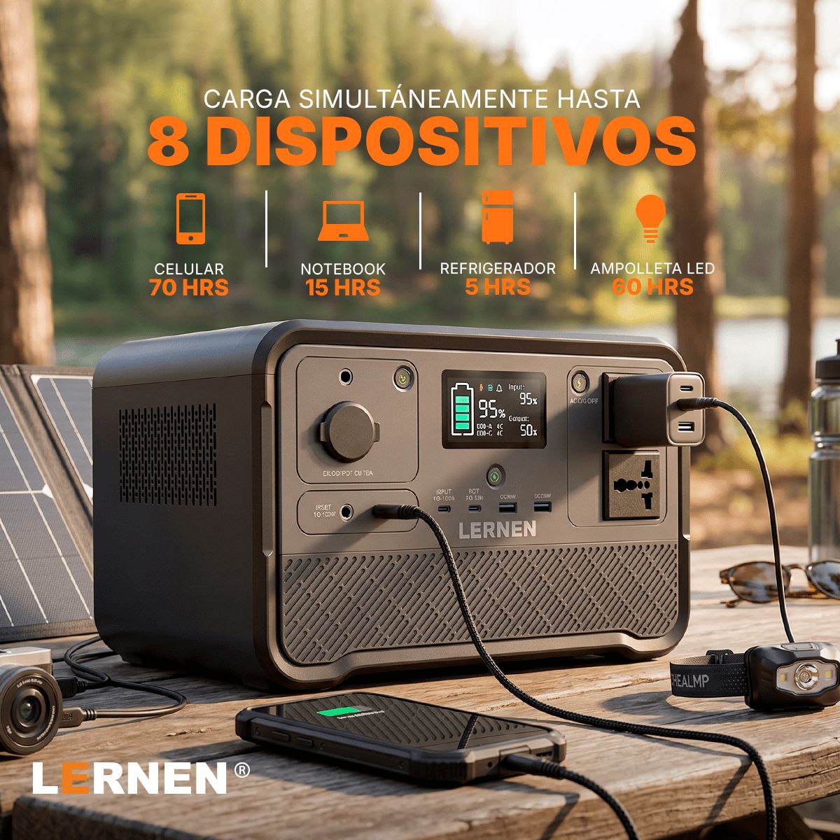 LERNEN - Estación de Energía Portátil Lernen 700w Generador Eléctrico