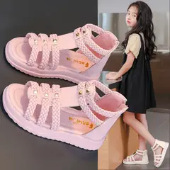 DANWEILE - Sandalia Escolar Niña Rosa 26 a 37