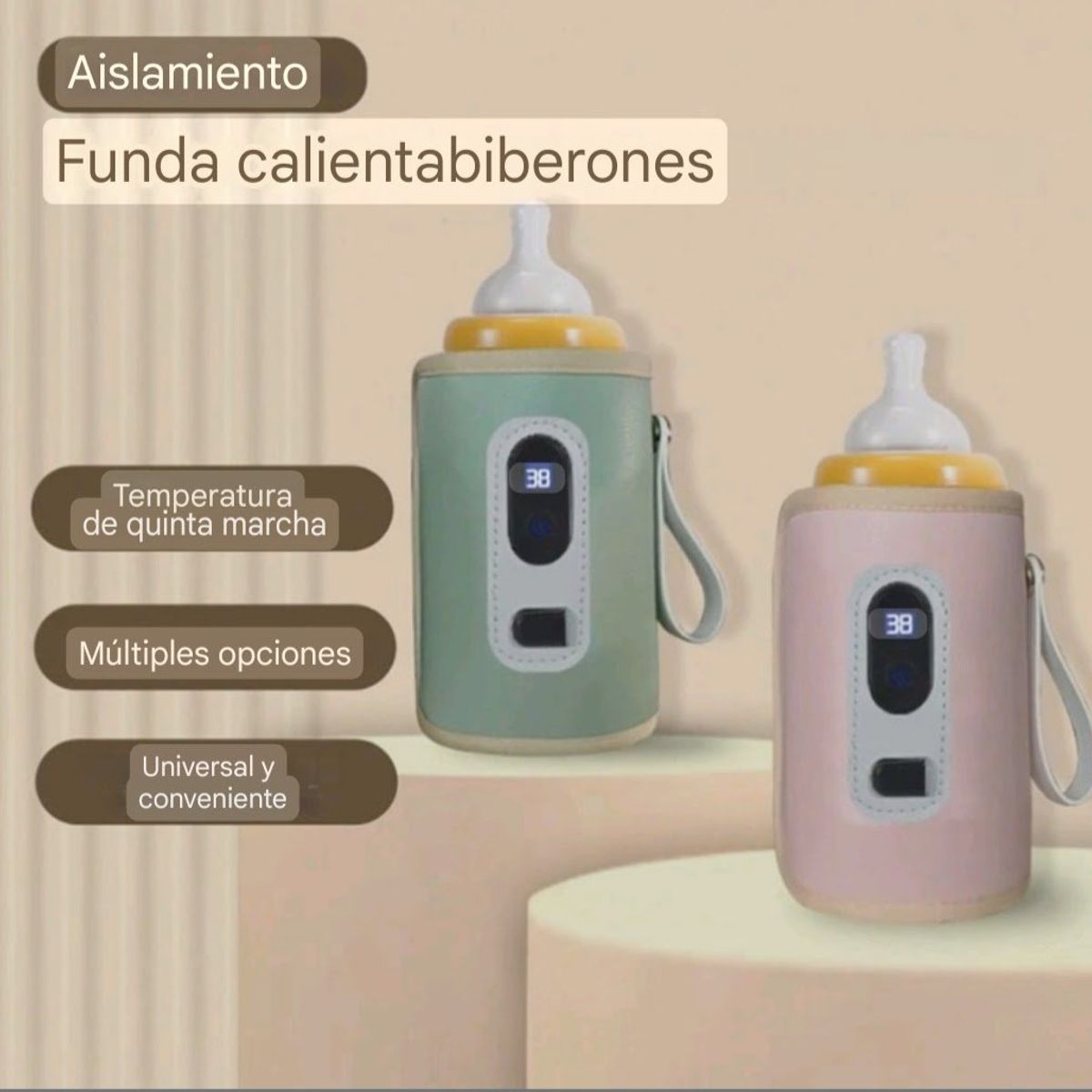 GENERICO - Calentador de biberones portátil usb verde 00152VE