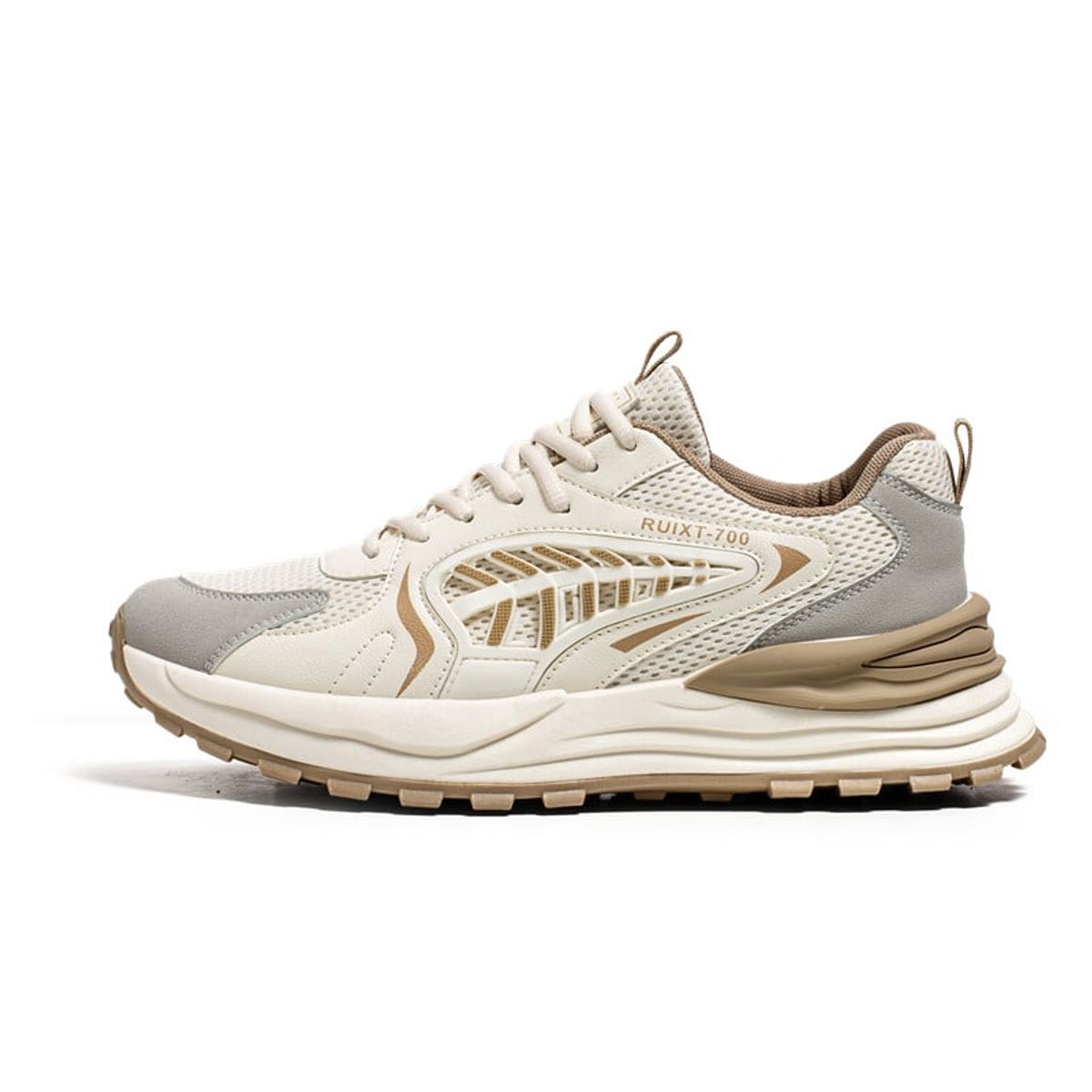 SHANDIAN - Zapatillas Air Running Hombre Beige