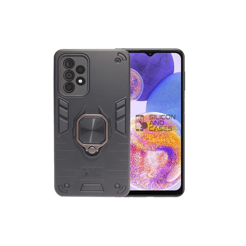 GENERICO - CARCASA ANILLO ANTIGOLPE PARA CELULAR SAMSUNG A23 COLOR AZUL