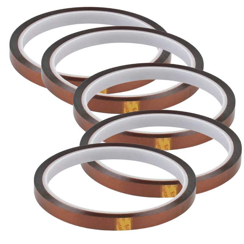 GENERICO - Cinta Termica Kapton Sublimacion 6mm X 33m Pack 5 Unidades