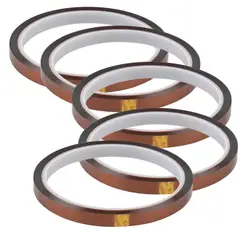 GENERICO - Cinta Termica Kapton Sublimacion 6mm X 33m Pack 5 Unidades