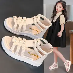 DANWEILE - Sandalia Escolar Niña Blanco 26 a 37