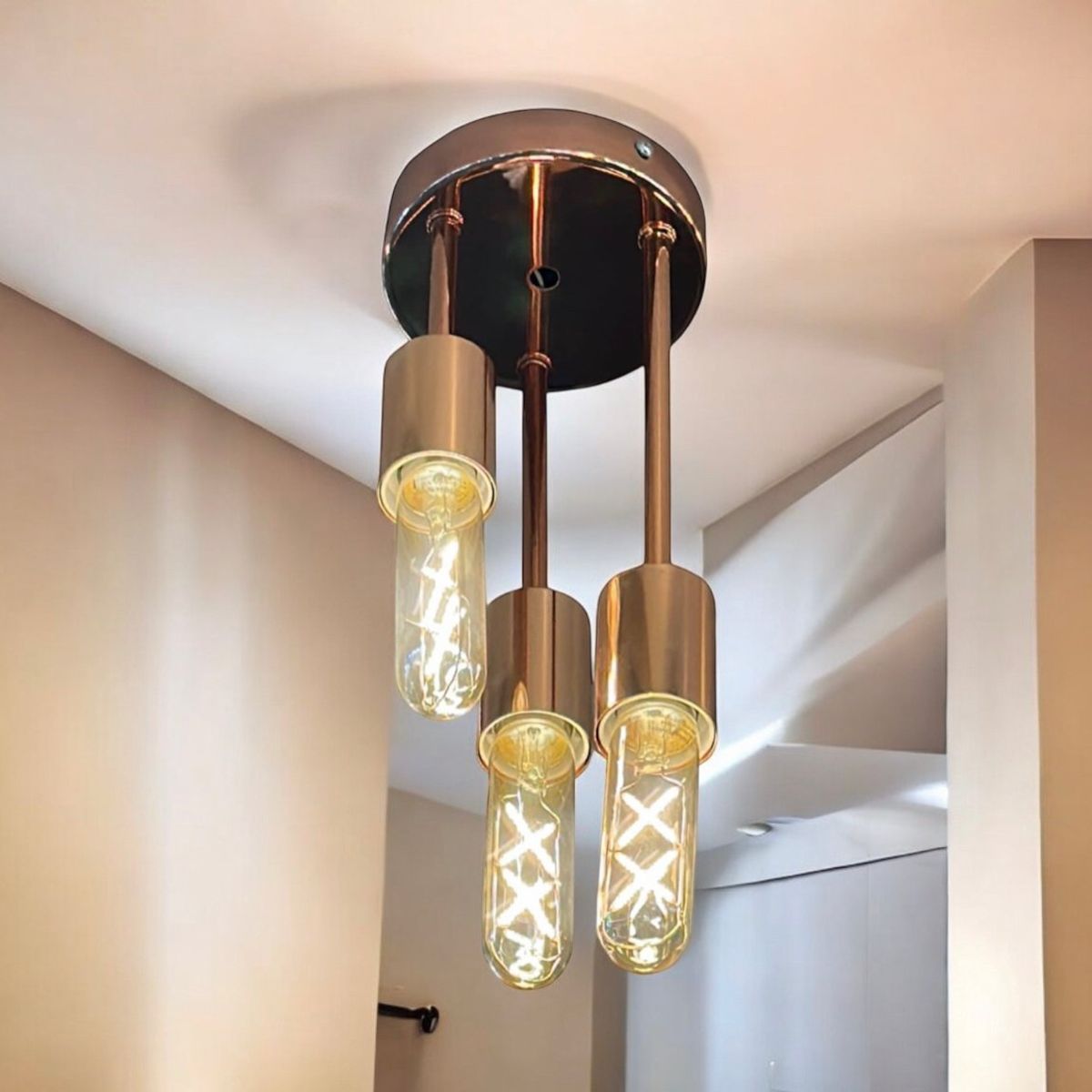 GENERICO - LAMPARA ESTILO APLIQUE NORDICA GOLD ROSE TRIPLE