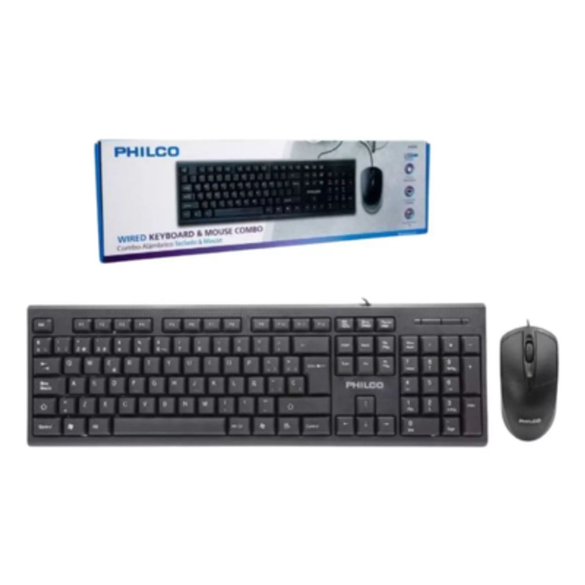 PHILCO - Kit Teclado Mouse Alambrico Philco K4500