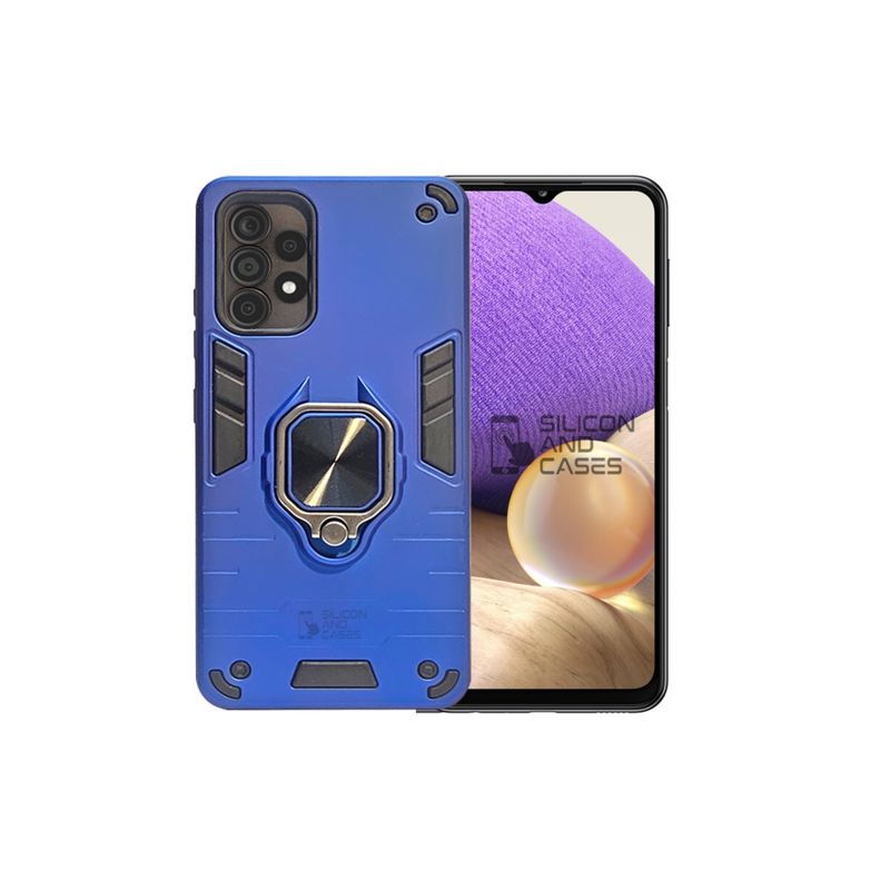 GENERICO - CARCASA ANILLO ANTIGOLPE PARA CELULAR SAMSUNG A33 COLOR AZUL