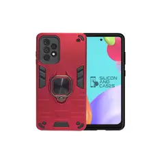 GENERICO - CARCASA ANILLO ANTIGOLPE PARA CELULAR SAMSUNG A52 COLOR ROJO