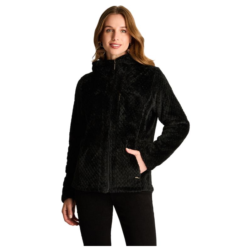 CURVI - Polerón Polar Waffle Negro