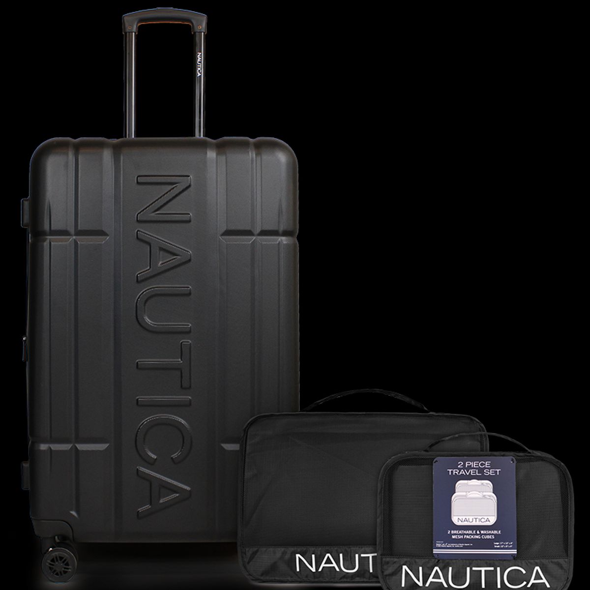 NAUTICA - Pack Maleta grande Amsterdam 23k negra + Organizador Nautica