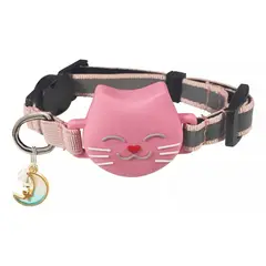 GENERICO - Collar Correa Con Air Tag Localizador De Gatos Brillante