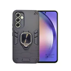 GENERICO - CARCASA ANILLO ANTIGOLPE PARA CELULAR SAMSUNG A24 COLOR NEGRO