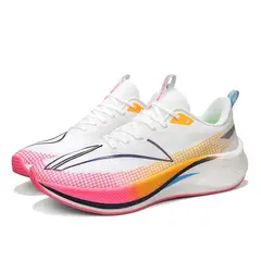 DANWEILE - Zapatos deportivos para estudiantes de malla transpirable-blanco rosa