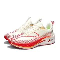 DANWEILE - Zapatos deportivos para estudiantes de malla transpirable-blanco rojo