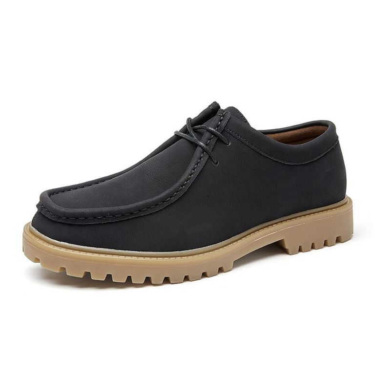 Navajo Zapato Casual Hombre Cuero negro Hush Puppies