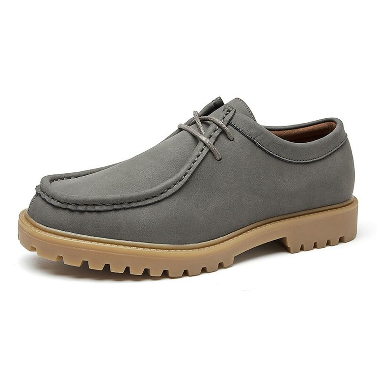 Navajo Zapato Casual Hombre Cuero gris Hush Puppies
