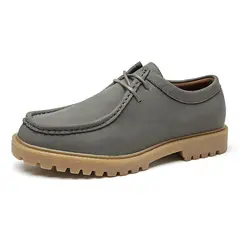 DANWEILE - Navajo Zapato Casual Hombre Cuero gris Hush Puppies
