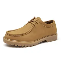 DANWEILE - Navajo Zapato Casual Hombre Cuero Café Hush Puppies
