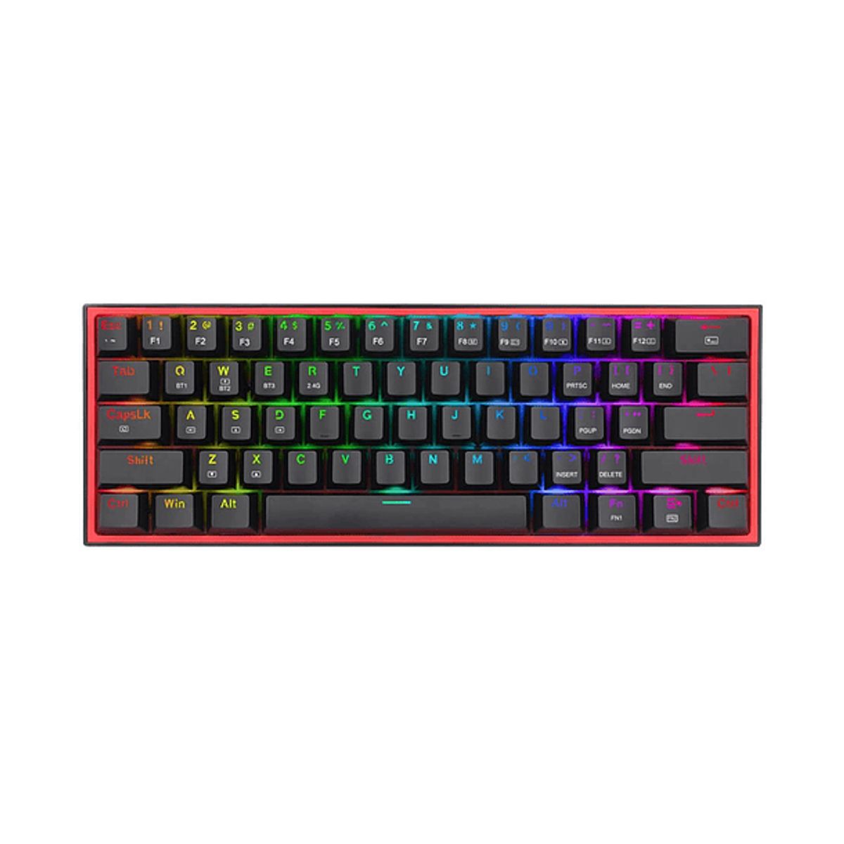 REDRAGON - Teclado Mecánico Redragon Fizz PRO K616-RGB inalámbrico, Color Negro, Sw Rojo (Es)