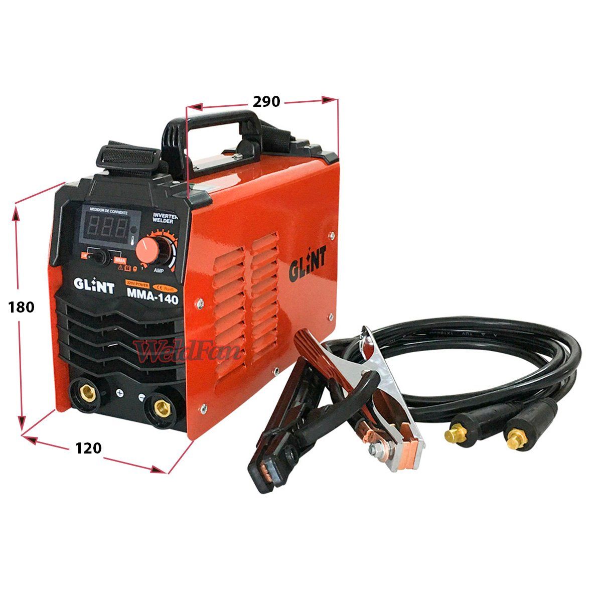 GENERICO - Maquina de soldar Inverter Glint 140 Mma 220v 140a// Weldfan
