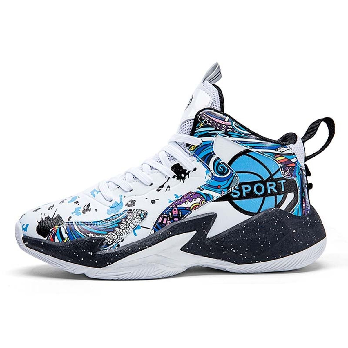 SHANDIAN - Zapatilla de Básquetbol Hombre Blanco