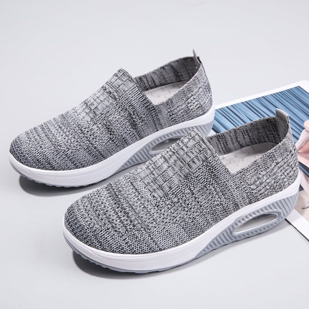 SHANDIAN - Zapatillas Casuales Plataforma Mujer