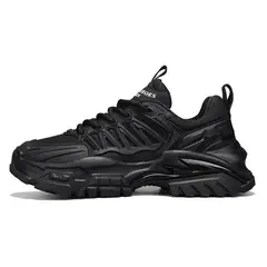 SHANDIAN - Zapatillas Running Plataforma Hombre Negro