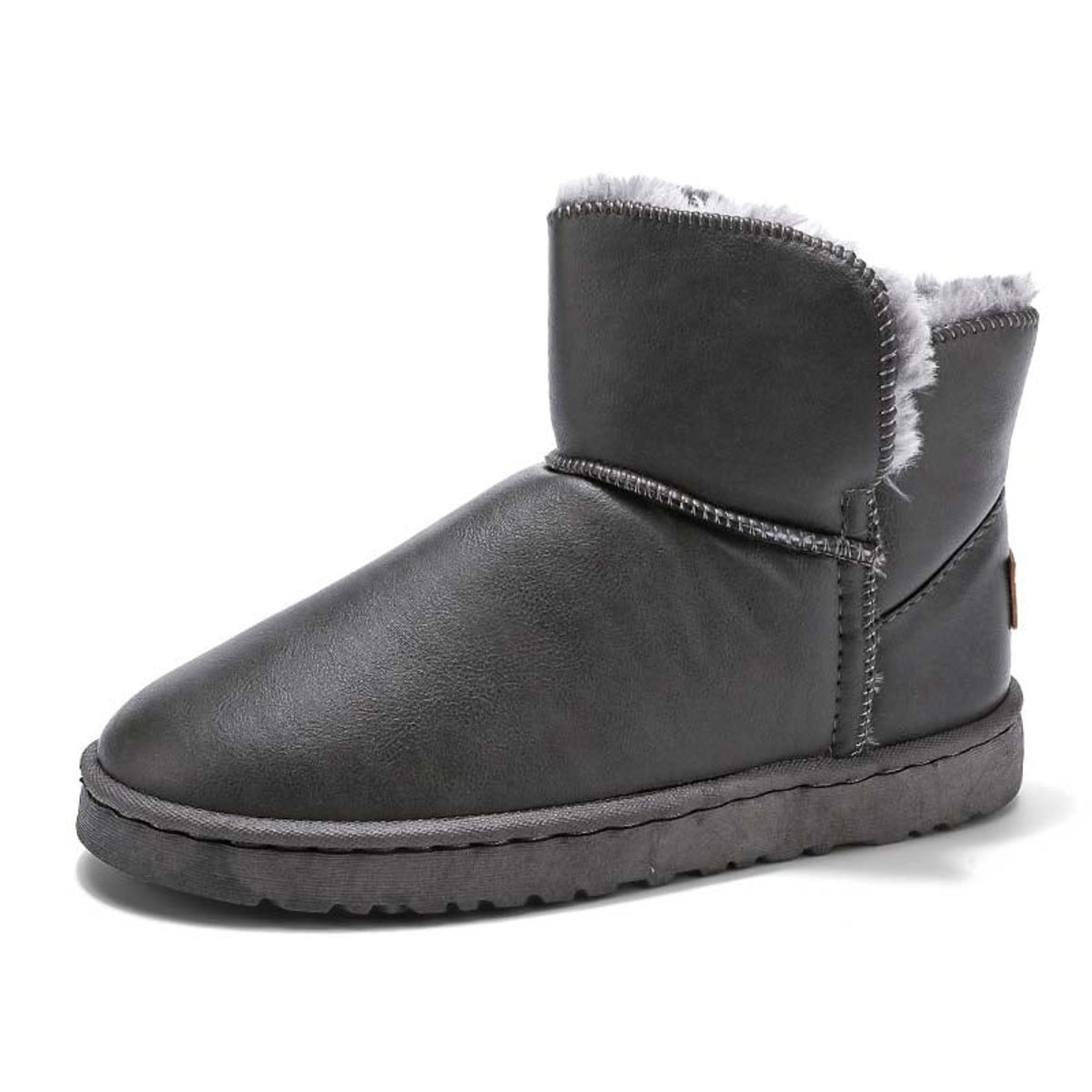 SHANDIAN - Botas mujer con chiporro Invierno Negro