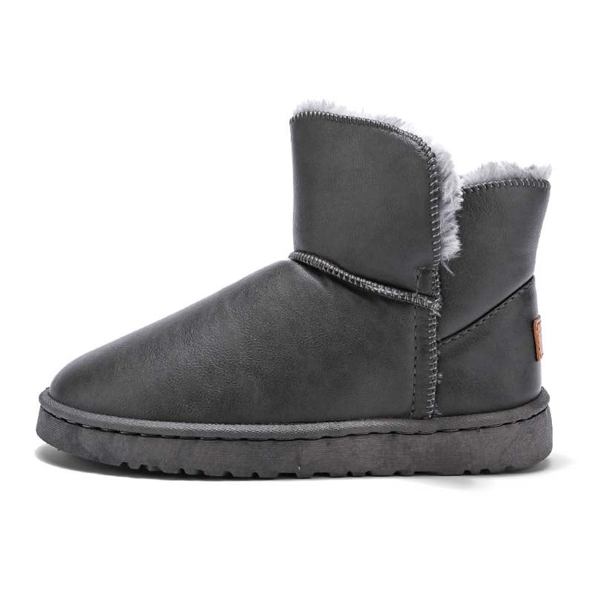 SHANDIAN - Botas mujer con chiporro Invierno Negro