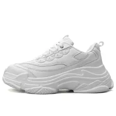 SHANDIAN - Zapatillas Plataforma Hombre Blanco.