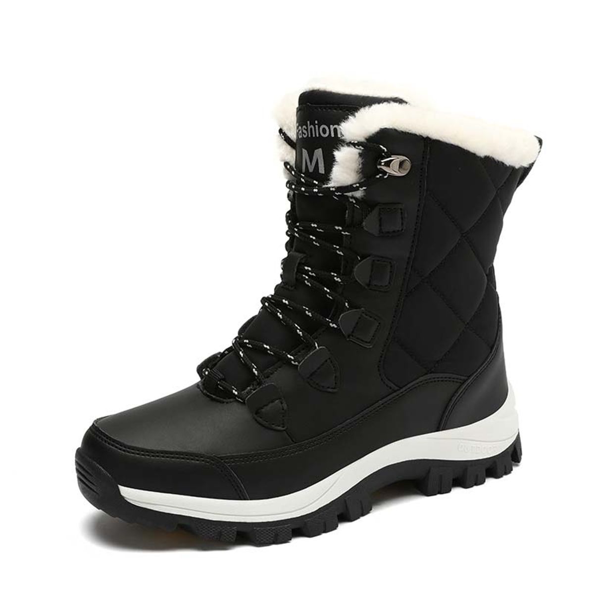 SHANDIAN - Bota temica chiporro mujer zapatos Negro