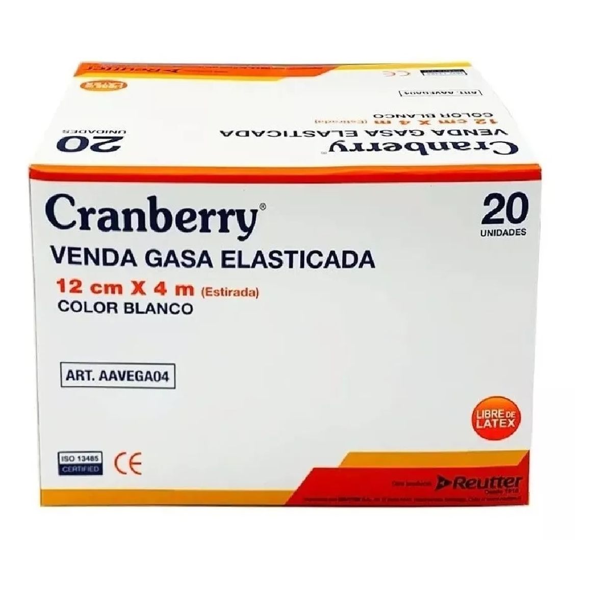 CRAMBERRY - Venda Gasa Elasticada 12cm X 4m Blanco Cranberry Caja 20 Und